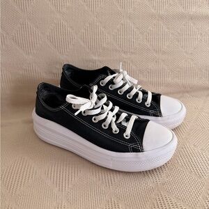 Converse Black and White Platform Sneakers